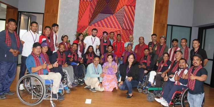 राष्ट्रिय पारा खेलाडीहको साथमा एनसेल, खेलाडीहरु हृङजाओ प्रस्थान