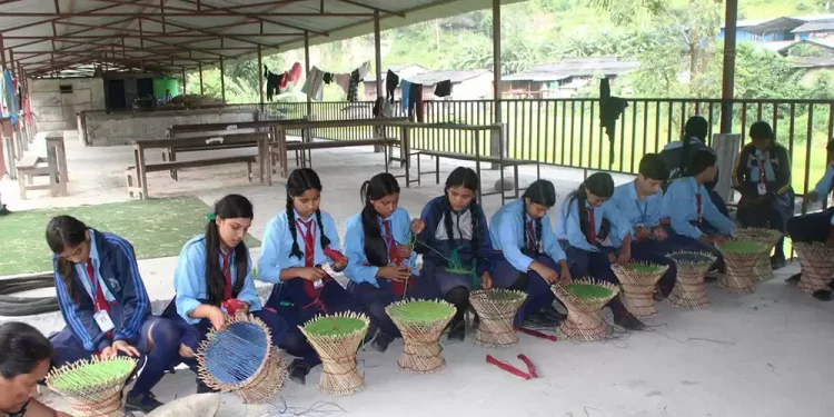 पढ्दै सिक्दै कार्यक्रमः ‘मुढा बुन्ने सीप सिक्दै विद्यार्थी’