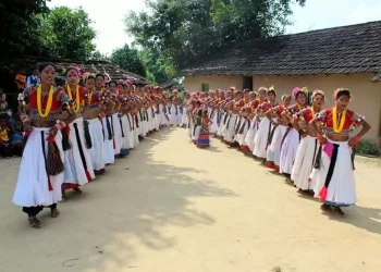 थारू बस्तीमा दसैँको रौनक