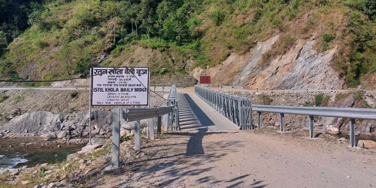 गोरखाको स्तुल खोलामा बेलिब्रिज निर्माण सम्पन्न