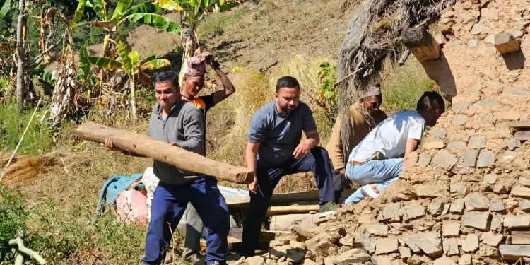 भूकम्प प्रभावित क्षेत्रमा कांग्रेसले एक हजार अस्थायी आवास निर्माण गर्दै