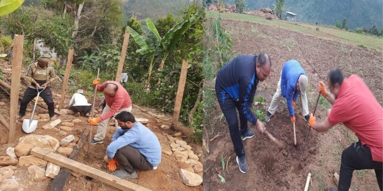 सानो भेरी गाउँपालिकाः पुरानो गाउँमा अस्थायी घर टहरा निर्माण कार्य अन्तिम चरणमा