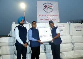 भारतद्वारा नेपाल सरकारलाई भूकम्पको तेस्रो चरणको राहत सामग्री सहयोग