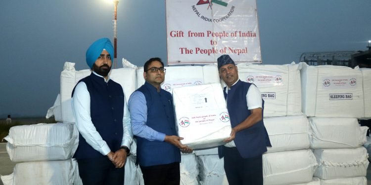 भारतद्वारा नेपाल सरकारलाई भूकम्पको तेस्रो चरणको राहत सामग्री सहयोग