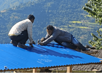 प्रदीप पौडेलको नेतृत्वमा १०० अस्थायी आवास निर्माण सम्पन्न