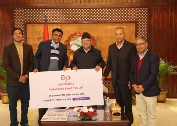 एशियन पेन्टस् नेपालले भूकम्प पीडित समुदायलाई राहत कोषद्वारा सहयोग