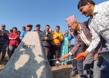 नेपाल–भारत सीमा स्तम्भहरुको मर्मत सुरु, सुरक्षाका लागि १५ सय जनशक्ति परिचालन