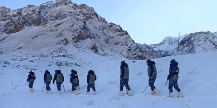 माइनस २६ डिग्री सेल्सियस चिसो सहेर सीमा सुरक्षा