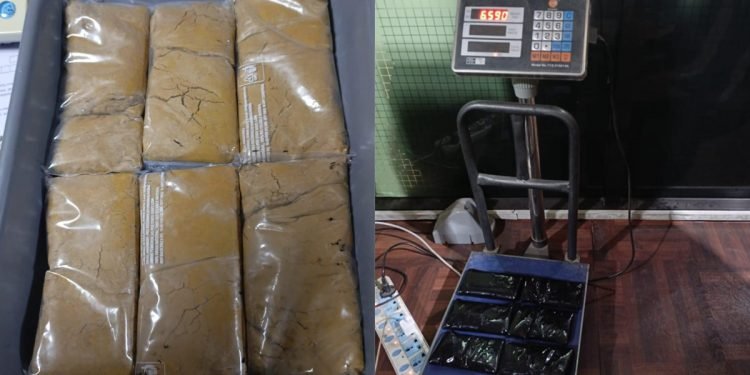 त्रिभुवन विमानस्थलबाट फेरि समातियो साढे ६ किलो सुन