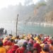 देवघाटमा बाँसको लिङ्गो गाडेर माघेसङ्क्रान्ति मेलाको शुभारम्भ