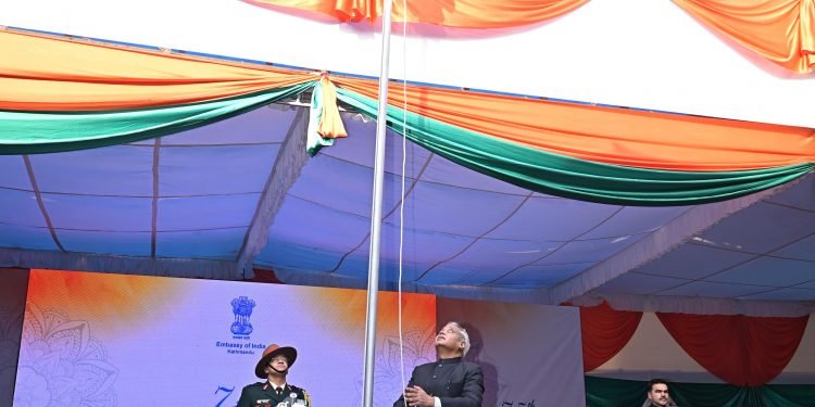 भारतीय राजदूतावासमा ७५ औं गणतन्त्र दिवस मनाइयो