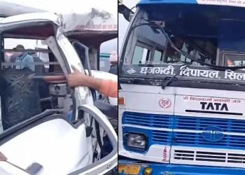 कैलालीमा बस र म्याजिक ठोक्किँदा ९ जना घाइते