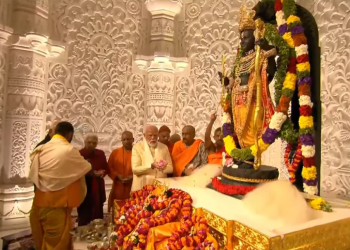 अयोध्याको राम मन्दिरमा प्राण प्रतिष्ठा सम्पन्न