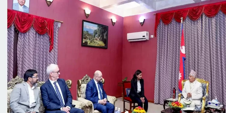 राष्ट्रपतिसँग फ्रेडरिक एबर्ट स्टिफटुङका ग्लोबल प्रेसिडेन्टको भेट