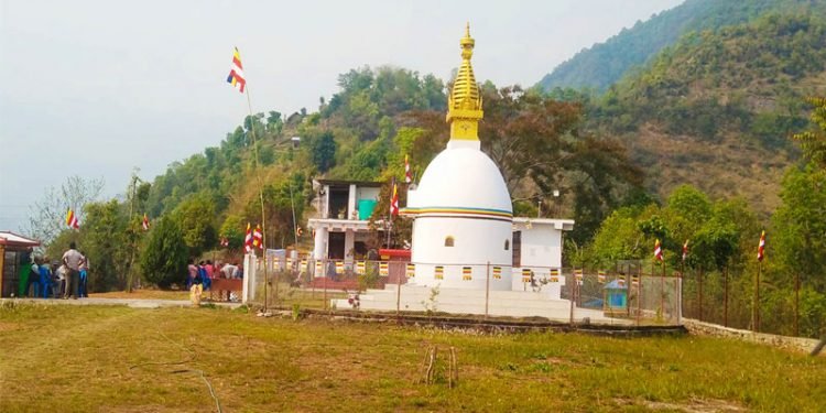 व्यवस्थित गरिँदै गलकोटको उदय रिघा बुद्ध विहार