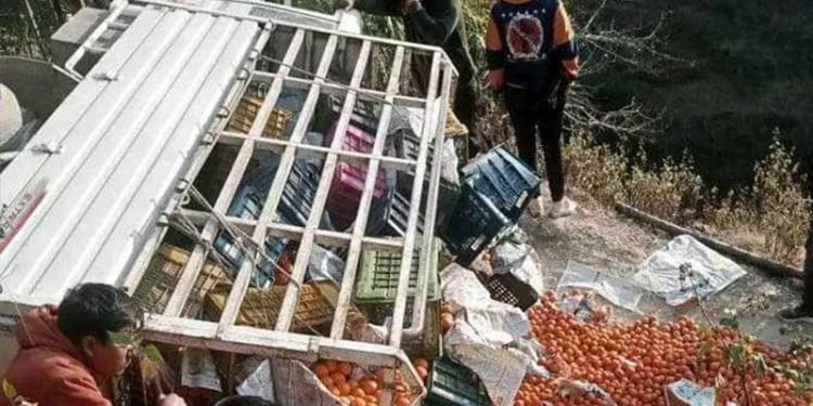 सल्यानमा सुन्तला बोकेको जिप दुर्घटना हुँदा चालकको मृत्यु