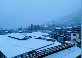 जुम्लामा ढिला गरी हिमपात, जाडो बढे पनि किसान खुशी