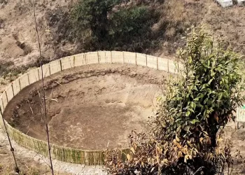 पानीको मुहान संरक्षण गर्न रिचार्ज पोखरी