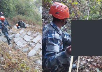 सशस्त्र प्रहरीको बिपद् उद्धार टिमले भिरमा फेला पार्यो बेपत्ता जर्मन पर्यटक