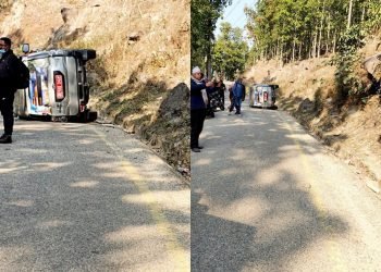 एमाले महासचिव पोखरेल सवार गाडी दुर्घटनामा