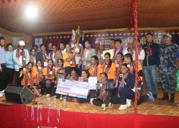 राष्ट्रिय महिला भलिबलको उपाधि एपिएफलाई