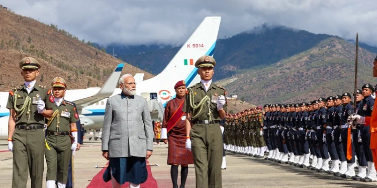 भारतीय प्रधानमन्त्री मोदी दुई दिने भुटान भ्रमणमा