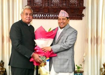 उपप्रधानमन्त्री श्रेष्ठ र भारतीय राजदूतबीच शिष्टाचार भेट