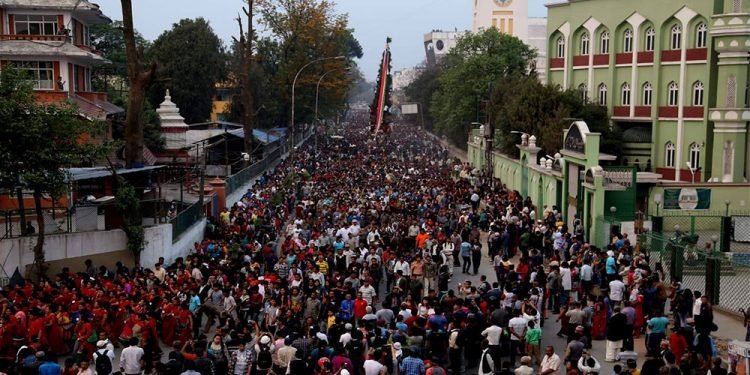 सेतो मत्स्येन्द्रनाथ रथयात्रा आजदेखि