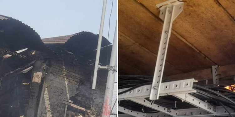 गुल्मीमा आगलागीबाट टेलिकमको टावरमा क्षति