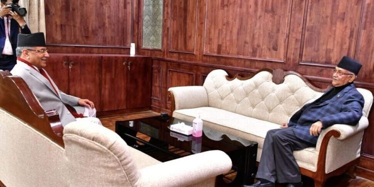 प्रचण्ड–ओलीबीच भेटवार्ता