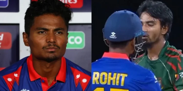 नेपालका कप्तान रोहितसँग झगडा गर्ने बंगलादेशका बलरलाई आईसीसीले लगायो जरिवाना