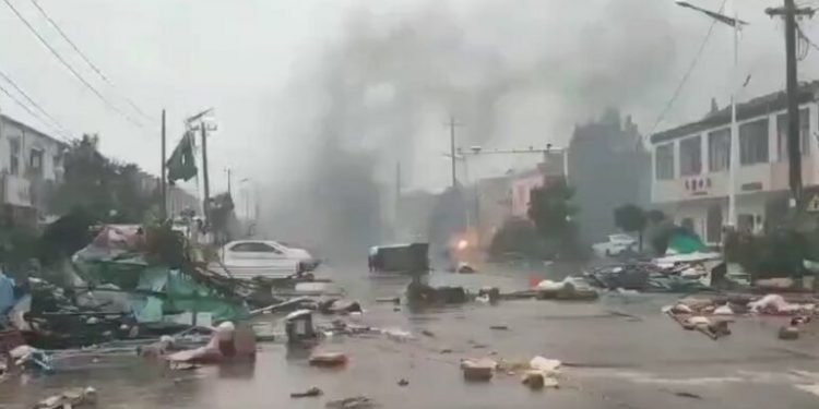 चीनमा आँधीले तीन लाख मानिस विस्थापित