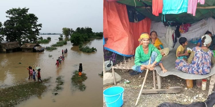 बाढीबाट विस्थापित ७० परिवार घर फर्किए