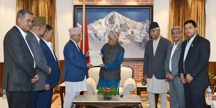 ओलीले पेश गरे प्रधानमन्त्रीमा दाबी