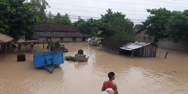 बाढीका कारण जनजीवन प्रभावित