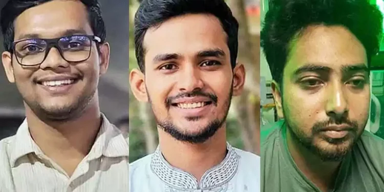 को हुन् बंगलादेशमा हसिनालाई सत्ताच्यूत गराएका तीन विद्यार्थी नेता ?