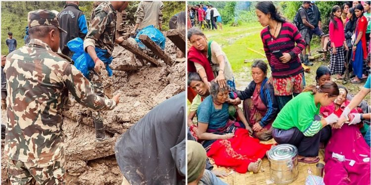 बागलुङ पहिरोका तीन घाइतेलाई हेलिकप्टरबाट काठमाडौं ल्याइयो