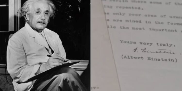 अल्बर्ट आइन्स्टाइनद्वारा हस्ताक्षरित पत्र ५१ करोडमा लिलामी