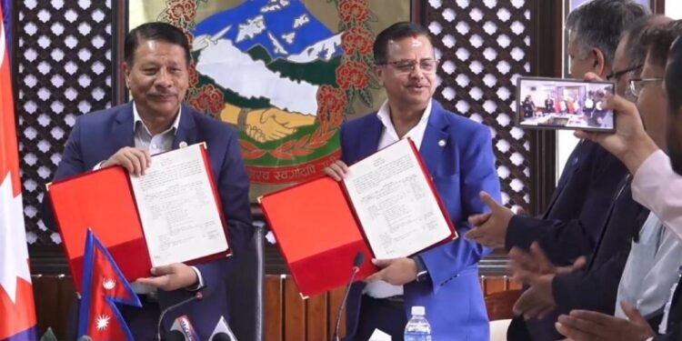 कार्यवाहक प्रधानमन्त्री र सचिव गेलालबीच कार्य सम्पादन सम्झौता