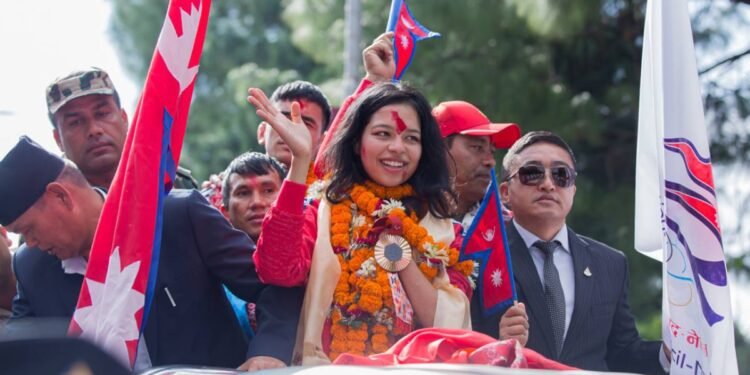 ऐतिहासिक पदक विजेता पलेशाको भव्य स्वागत