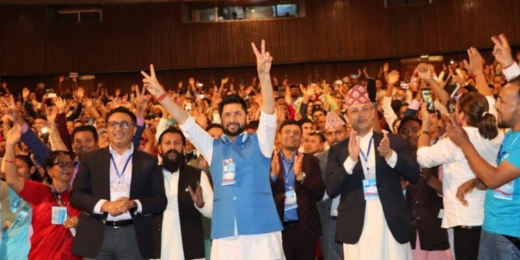 रास्वपाको राष्ट्रिय भेलामा सभापति लामिछानेको प्रतिवेदनमाथि छलफलमा रोक