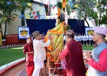 प्रहरी महानिरीक्षकद्वारा मौलो पूजा