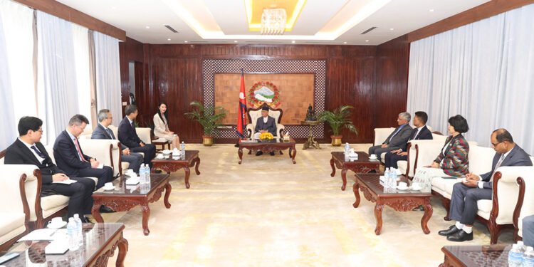 प्रधानमन्त्री ओलीसँग चिनियाँ नेताको भेटवार्ता