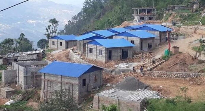 काभ्रेको तामाङ एकीकृत बस्ती बजेट अभावले दुई वर्षदेखि अलपत्र