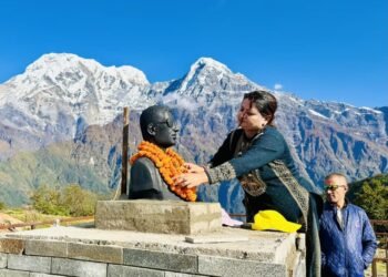 मर्दी हिमालमा सुदीपको शालिक