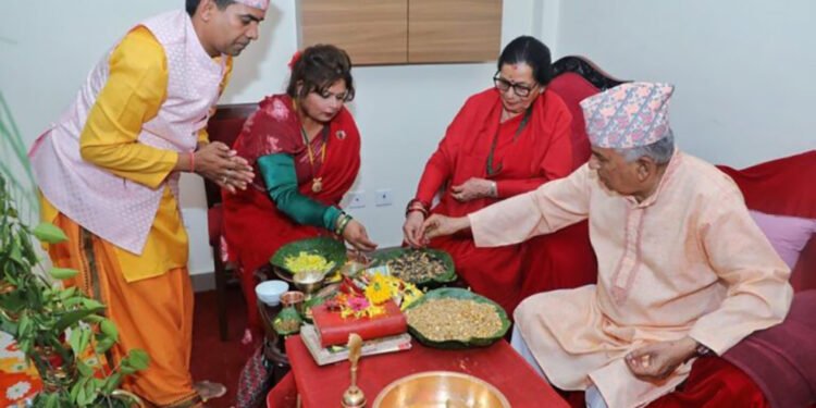 राष्ट्रपति पौडेलले राखे शीतल निवासमा जमरा