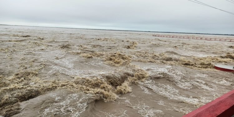 बालुवाजन्य सामग्रीले सप्तकोसीको सतह उच्च हुँदा जोखिम बढ्दै