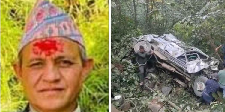 रामेछाप दुर्घटना: गोकुलगंगा गाउँपालिका-४ का वडाध्यक्षकाे मृत्यु