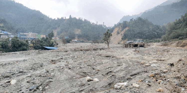 बाढीले गोटीखेल बजारकाे ६ अर्बका संरचना ध्वस्त