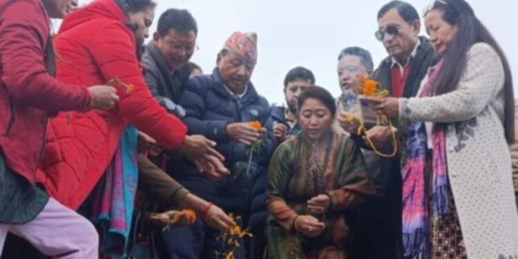 पाथीभरा केबलकारको शिलान्यास, १५ महिनाभित्र निर्माण सम्पन्न हुने